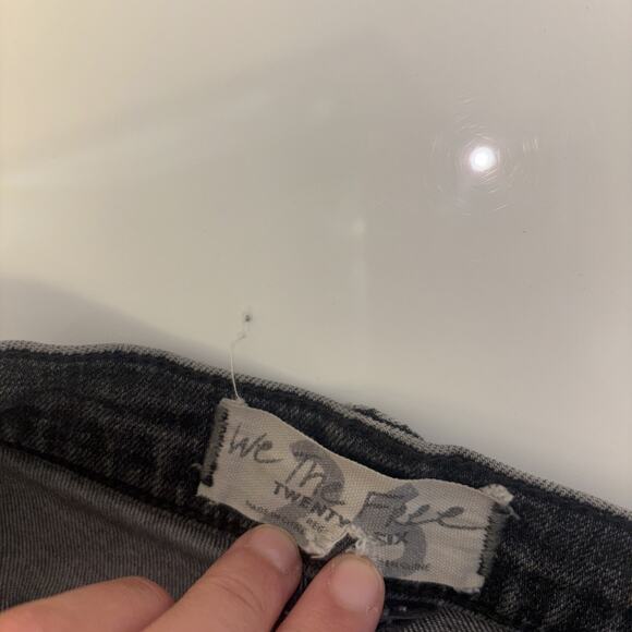 Free People Flare Wide Jeans Gray Size 26 Boho Indie Hippy Comfy Stretchy Curvy - Picture 8 of 11